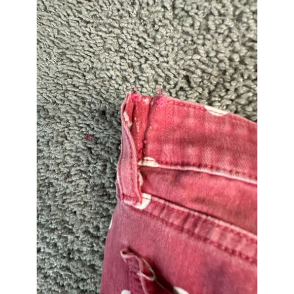 Paige Verdugo Ultra Skinny Jeans Womens 29 Red White Polka Dot Stretch Ladies - Picture 14 of 16